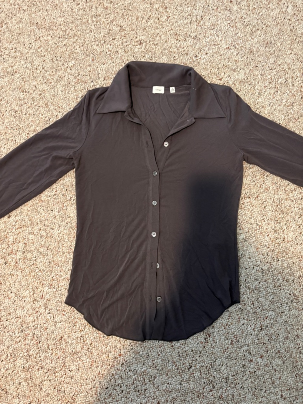 Wilfred Dark Gray Collared Top